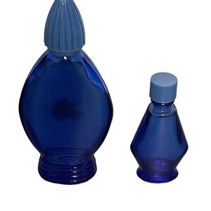 BOURJOIS “Evening in Paris” Eau de Cologne Cobalt Blue Perfume Bottles Empty - 2